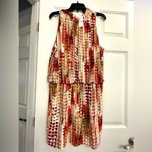 NWT White House Black Market size XL sleeveless boho dress